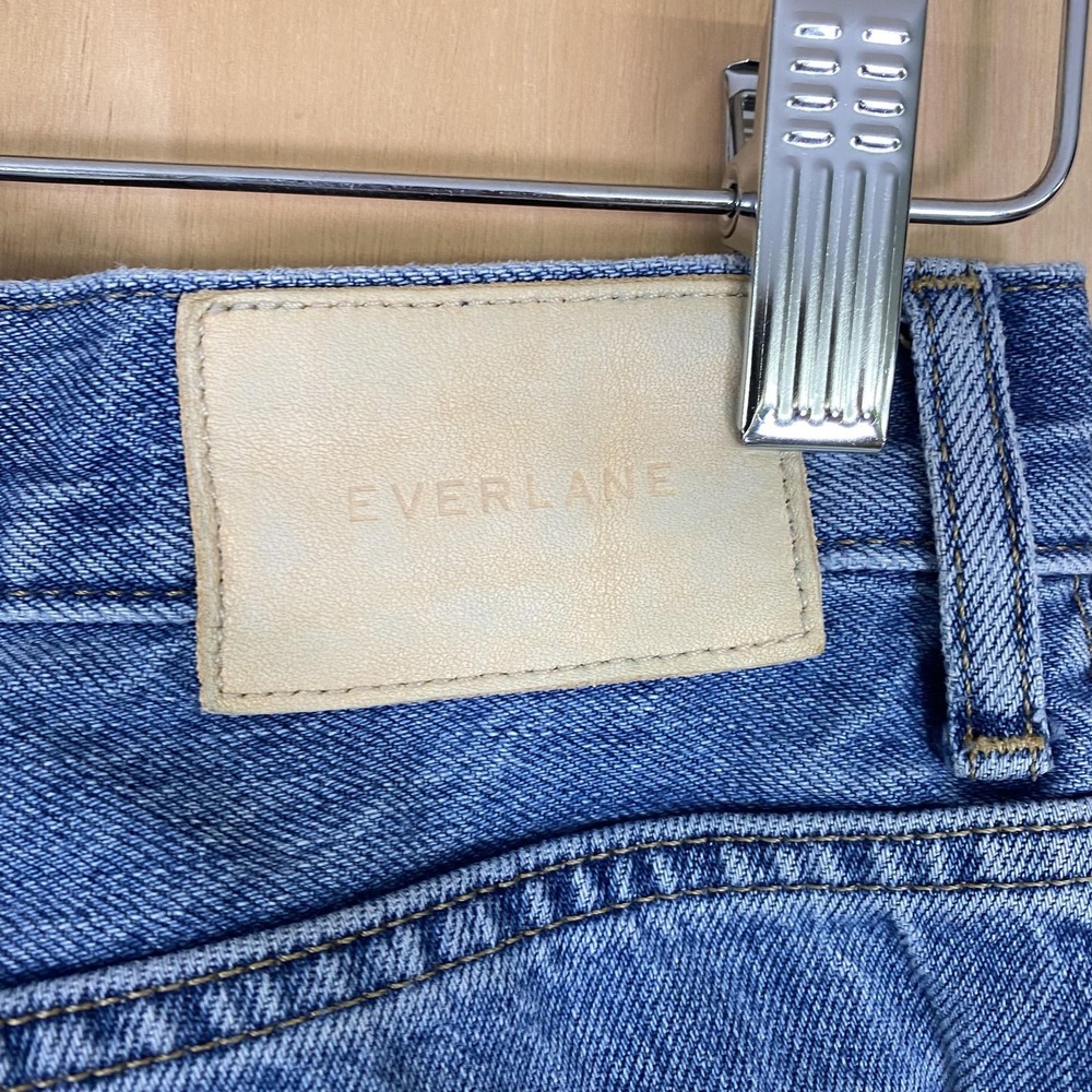 Everlane 90s Cheeky Jeans Womens 27 Blue High Rise Straight Denim Button Fly - Picture 5 of 14